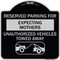 Signmission Reserved Parking for Expecting Mothers Unauthorized Vehicles Towed Away, A-DES-BS-1818-23104 A-DES-BS-1818-23104 - alternate 1